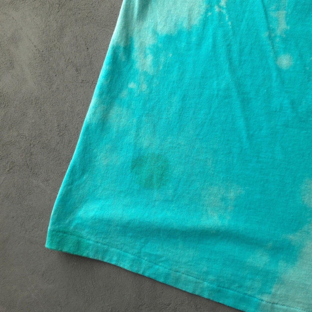 Vintage 1990s T-shirt XL Teal Annapolis Maryland Bleach Wash Hanes - Picture 7 of 9